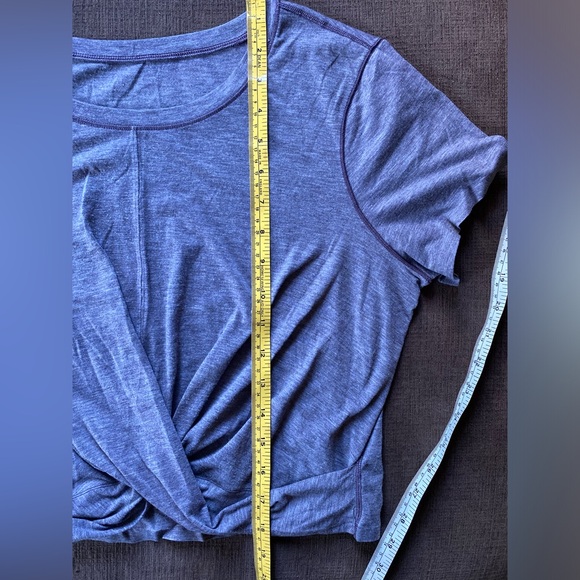 Lululemon Intended Crop Tee in Heathered Black Currant (purple) - Picture 7 of 7